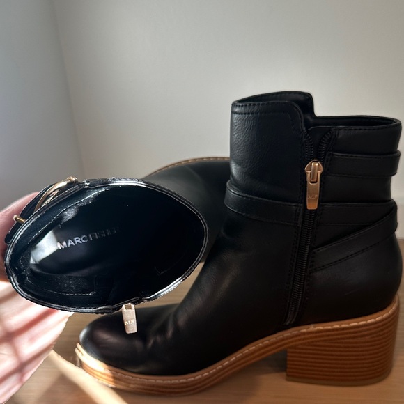 Black Leather Ankle Boots - Picture 6 of 7